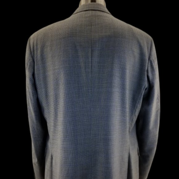 Peter Millar Mens Sport Coat Gray Windowpane Dual - Picture 2 of 5